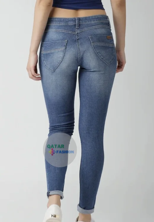 Scratches Jeans Dark Blue - Image 3