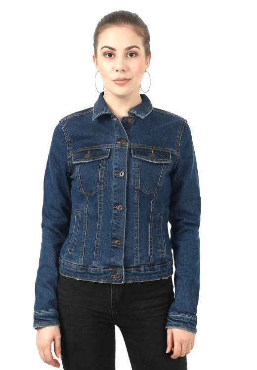 Deep Blue New Look Denim Jacket For ladies