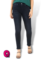 Mid-Rise Dark Blue Plain Jeans