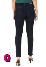 Mid-Rise Dark Blue Plain Jeans