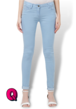 Sky-Lite-Blue Plain Look Jeans