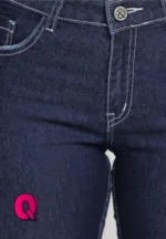 Dark Royal Blue Standard Clean Design Jeans