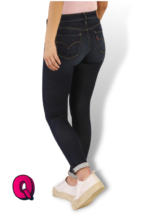 Mid-night Color Mid-Rise Jeans