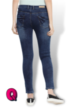 Plain Looks Dark Blue Mid-Rise Jeans