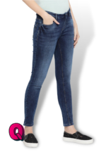 Plain Looks Dark Blue Mid-Rise Jeans