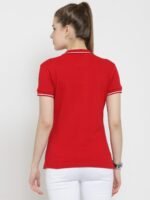 Red Polo Tee Shirt For Women's