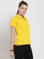 Yellow Polo Tee Shirt for Women's