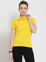 Yellow Polo Tee Shirt for Women's