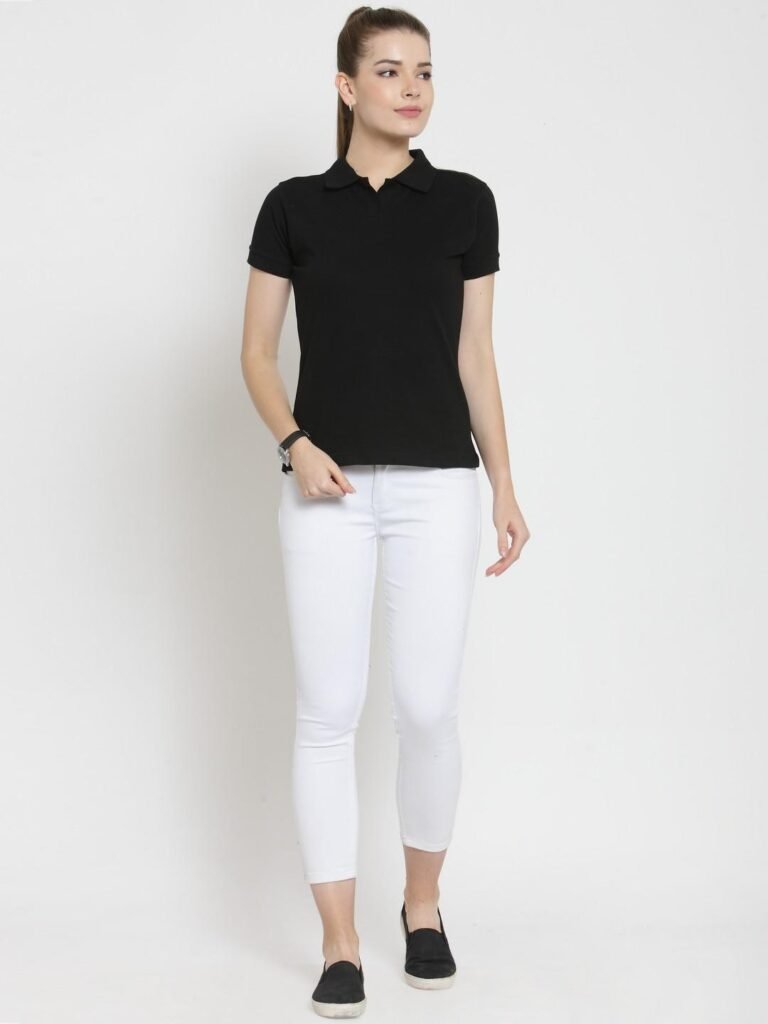 Black Polo for Women's Shaped