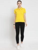 Yellow Polo Tee Shirt for Women's