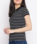 Striped Polo Shirt for Women's