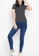 Striped Polo Shirt for Women's