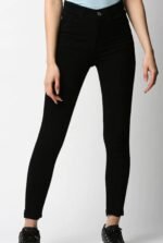 Solid Black High-Rise Skinny Jeans