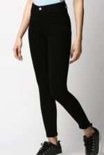 Solid Black High-Rise Skinny Jeans