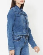 Lite Blue Jacket Simple Faded for Women's